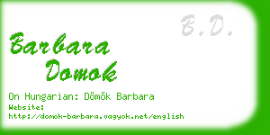 barbara domok business card