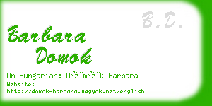 barbara domok business card